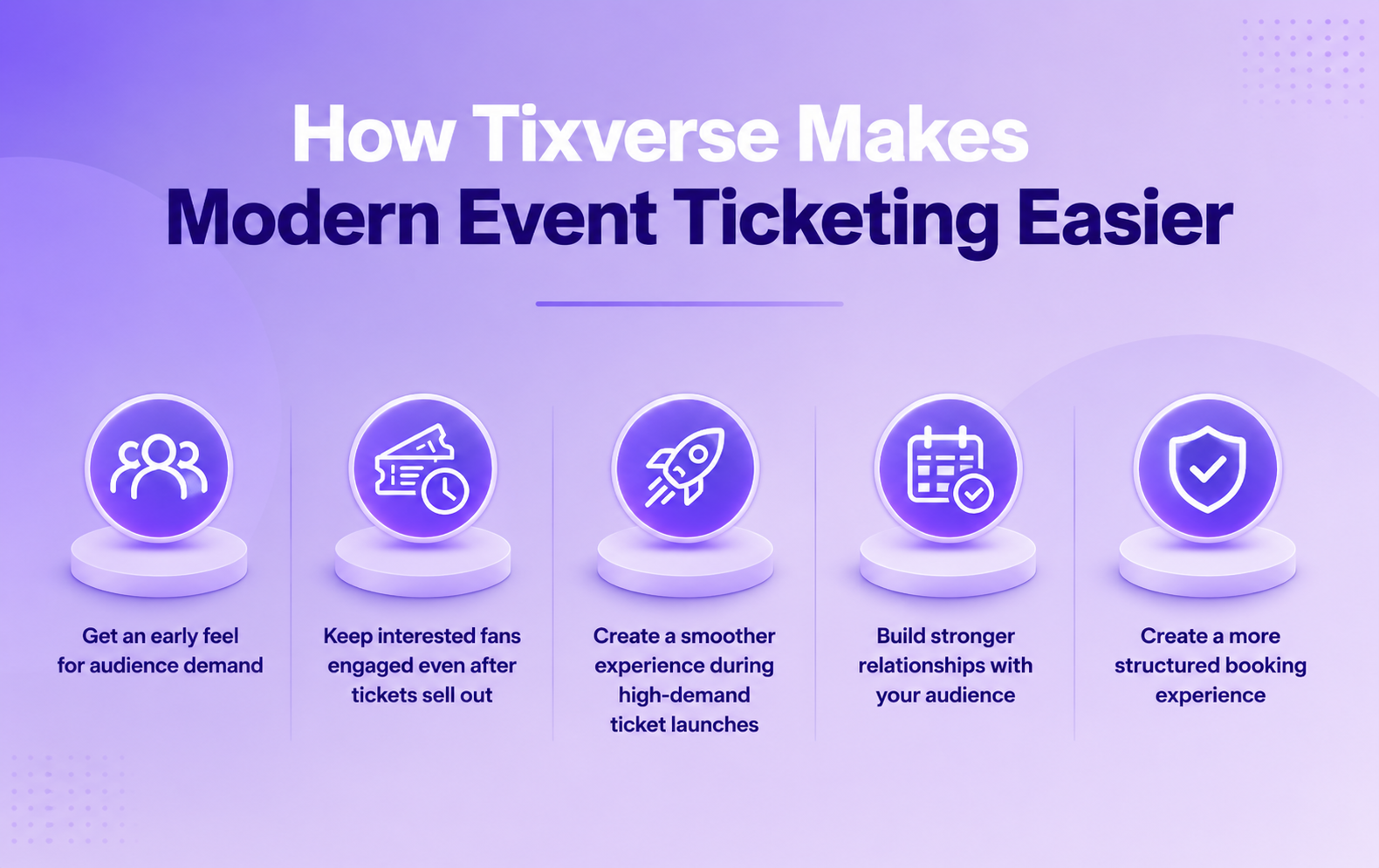 Modern event ticketing features with Tixverse